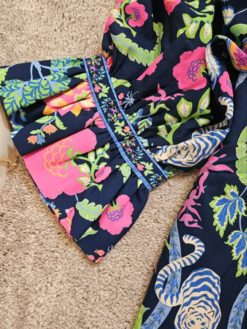 Gretchen Scott Designs Blouse with Neon Pink & Lime Flora - Picture 4 of 8